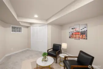 Extra finished room downstairs