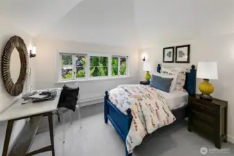 The third floor offers two more bedrooms, shared hallway bathroom and views!