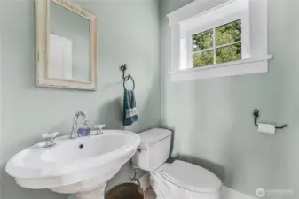 The main floor powder room.