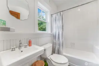 The full bathroom next to the second bedroom.