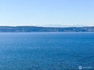 Views of Saratoga Passage, the Olympic Mountain Range and Whidbey Island.