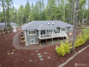 Back view of the home