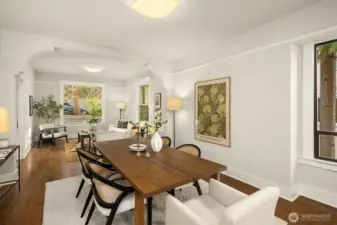 Coved archways and entertaining spaces- perfect for your next gathering.