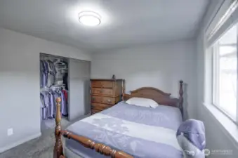 View of the large primary closet from the primary bathroom