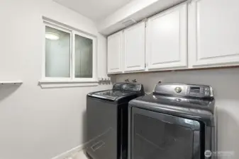 Main floor laundry and mudroom off the garage