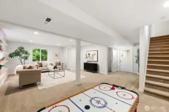 Large basement with attached bedroom/office