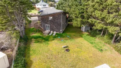 ---- back yard with--