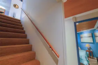 Stairs to the upper level.