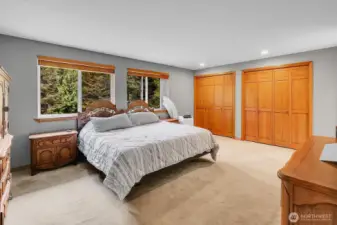 Spacious Primary Bedroom with His/Her Closets