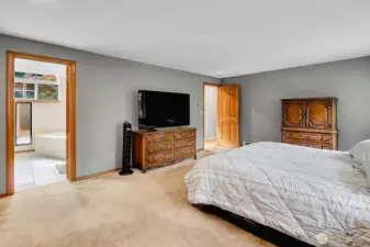 Primary Bedroom leading into the Primary Bathroom