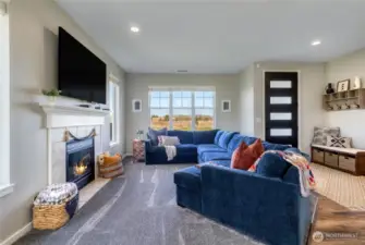 Living Room with gas fireplace