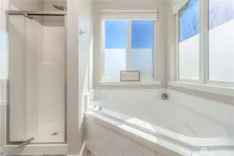 Soaker tub and shower