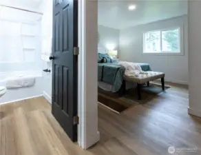 Primary bedroom with ensuite bath is separate from the rest of the home!