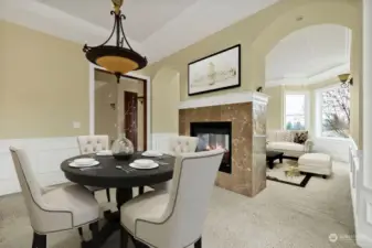 Virtually Staged Dining Room  &  Sitting Room