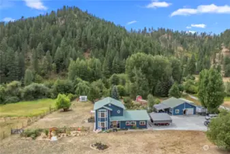 Aerial view of property