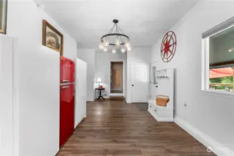 Side entrance looking toward kitchen hall entry