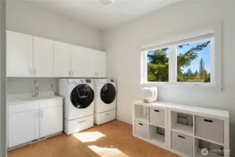 upstairs spacious laundry room!