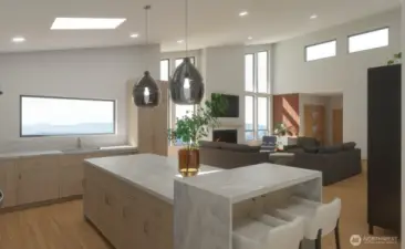 View from amazingly designed kitchen (looking West)