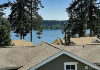 Your view of Holmes Harbor from the second level sitting room/office.