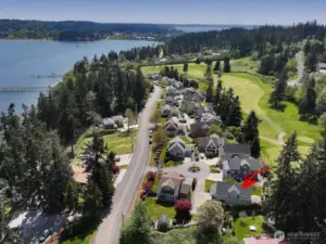 Great shot capturing all of The Bungalows at Holmes Harbor.