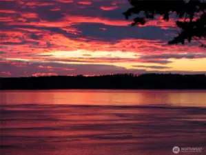 You will never tire of the vibrant sunsets.