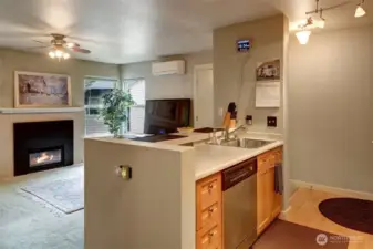 Lots of natural lighting with all the windows