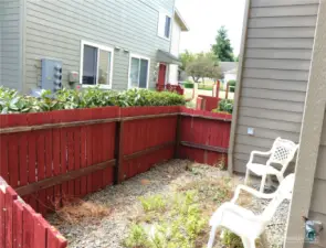Your own private patio for summer barbeque, relaxation, or gardening!