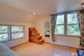 Main bedroom at the top of the landing to the right.