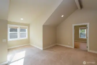 Finished bonus rooms above the garage.