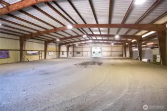 Steel built covered arena is 120'x60'