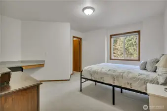 2nd Bedroom upstairs with built-ins