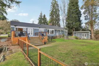 Backyard is fully fenced