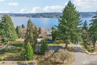 11,000 foot lot with generous spacing between neighbors