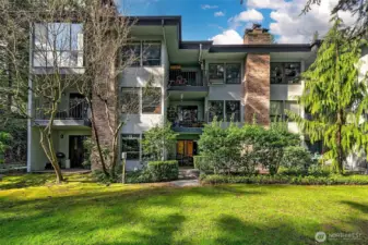 Garden level on a park-like setting. Serene and convenient location.