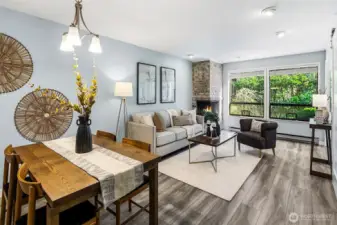 Inside find an updated unit that lives large. New floors and paint!