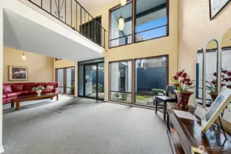 Lobby when you enter the building with security door and call box