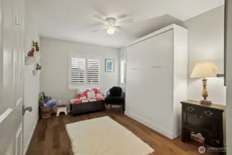 Bedroom with murphy bed.