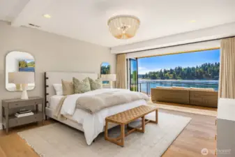 Luxurious primary bedroom!