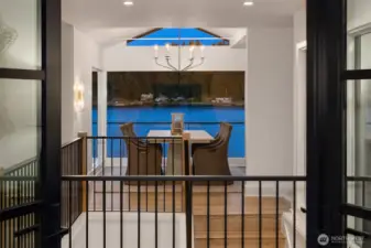 Welcome Home at night.