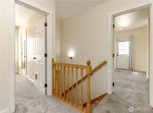 Top of Stairwell to Primary Bed & 3 additional Bedrooms(4 rooms upstairs total)