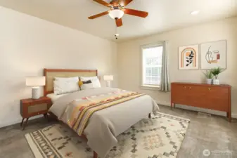 Primary Bedroom with private access to Rooftop Deck.