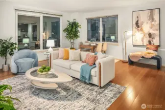 Welcome to unit 405 at the Parc in trendy Belltown! (photo from previous staging)