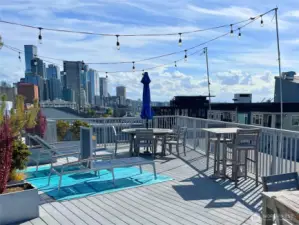 The roof top deck in the late summer season.