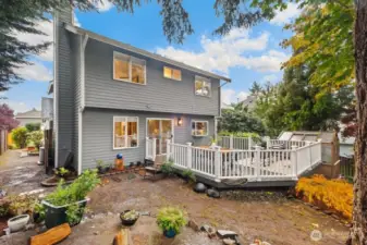 Fun backyard retreat with a beautifully fenced yard
