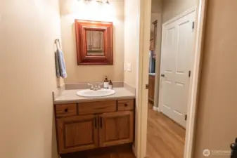 Main level powder room