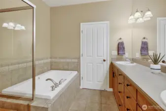 Main floor on suite 5-piece bath