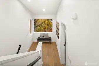 There's a flex/nook space on the landing that could be perfect for a desk area.
