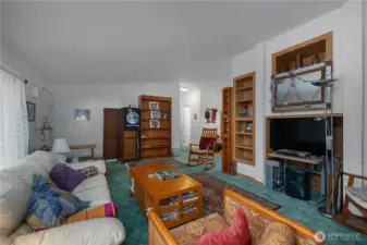 Greatroom from the side of the office area.