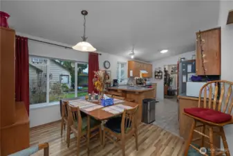 Vaulted ceilings throughout.