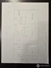 Floorplan - hand drawn, buyer to verify